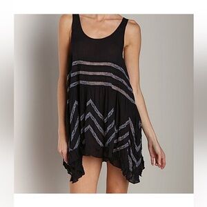 Intimately Free People Trapeze Dress Women’s Black and Grey Lace